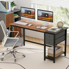 55-Inch Home Office Desk with 2 Drawers & Hanging Hook product image
