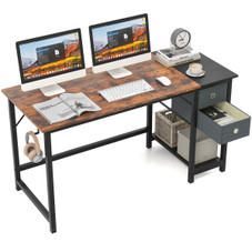 55-Inch Home Office Desk with 2 Drawers & Hanging Hook product image