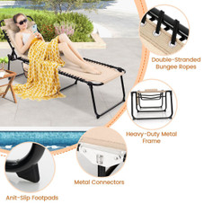 Foldable Recline Lounge Chair with Adjustable Backrest & Footrest product image