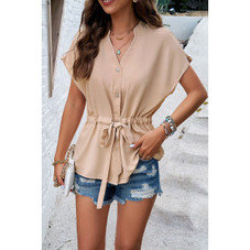 Women's Tailored V-Neck Peplum Shirt product image