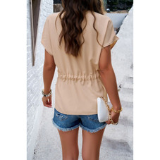 Women's Tailored V-Neck Peplum Shirt product image