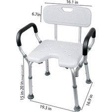 Adjustable Shower & Bath Chair with Padded Arms product image