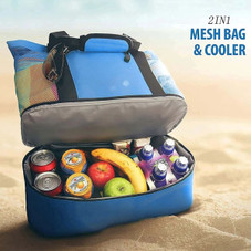 2-in-1 Beach Tote Insulated Cooler Bag product image