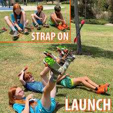 Funwares® Mini Launch Rocket Catapult Launcher with 2 Whistling Rockets product image