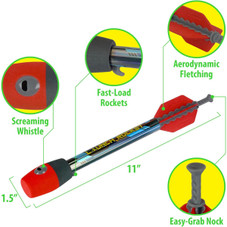 Funwares® Mini Launch Rocket Catapult Launcher with 2 Whistling Rockets product image
