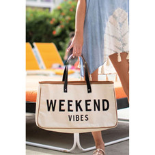 'Weekend Vibes' Canvas Tote Bag product image