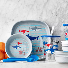 Member's Mark™ Wheat Straw Kids' Tableware Set, 20-Piece, Shark product image