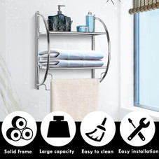 Wall Mounted 2-Tier Bathroom Shelf  product image