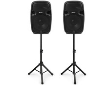 Portable Dual 15" 2000-Watt Powered Speakers with Microphone and Remote product image
