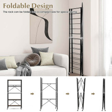 5-Tier Foldable Shelving Unit with Detachable Wheels (1 or 2-Pack) product image