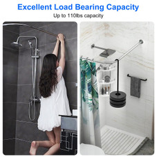 NewHome™ Curved Corner L-Shaped Curtain Shower Rod product image