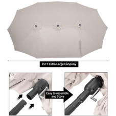 15 X 9-Foot Double-sided Large Outdoor Patio Umbrella With Crank product image