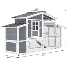 Large Outdoor Chicken Coop with Nesting Box product image