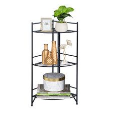 3-Tier Folding Metal Corner Shelf product image