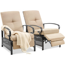 Adjustable Outdoor Metal Recliner (1 or 2-Pack) product image