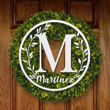 Personalized Vine Monogram Wall Decor Metal Initial Sign product image