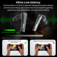 TOZO® G1S Gaming Wireless Earbuds with Charging Case product image