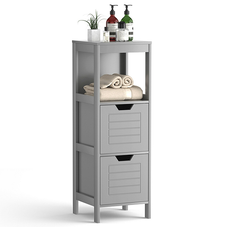 3-Tier Wooden Floor-Standing Storage Cabinet with Drawers product image