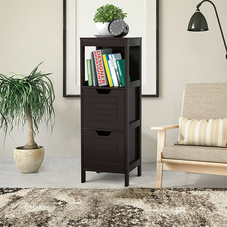 3-Tier Wooden Floor-Standing Storage Cabinet with Drawers product image