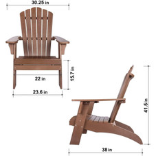 Poly Lumber Oversized Adirondack Chair with Cup Holder product image