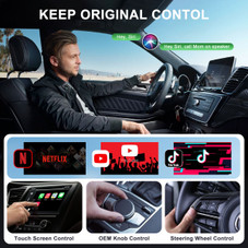 Wireless CarPlay Adapter for Wired CarPlay Upgrade Plug Play Wireless CarPlay Dongle Converts Wired to Wireless Fast and Easy Use Fit for iPhone iOS 12+ Color Black product image