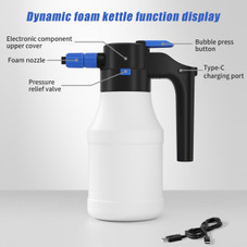 1.5L Electric Car Foam Sprayer, Battery Powered Foam Sprayer for Car Wash with USB Rechargeable Cordless Pump Foam Sprayer for Watering Garden Plants product image