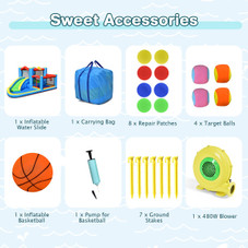Kids' Inflatable Water Slide Bounce Castle (With or Without Blower) product image