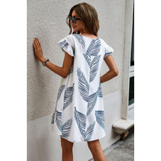 Women's Serene Leaf Ruffle Dress product image