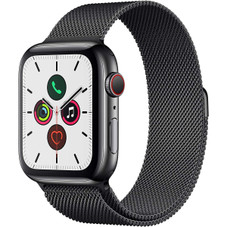 Apple Apple Watch Series 5 with Space Black Stainless Steel Case  (44MM, GPS+LTE)  product image