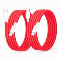 6-Foot USB-C to USB-C 3A Fast Charging Braided Charge Cord (1- or 2-Pack) product image