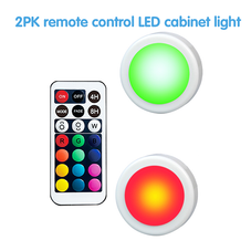 Multi-Color LED Puck Lights with Remote (2-Pack) product image