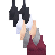 Seamless Sports Bra with Removable Pads (6-Pack) product image