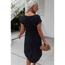 Women's Henley Front Short Sleeve Easy Dress product image