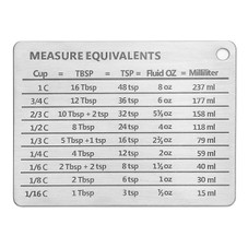 Stainless Steel Conversion Chart with Magnet (2-Pack) product image