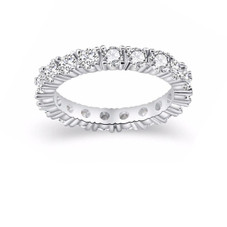 Sterling Silver Plated Eternity Engagement Ring product image