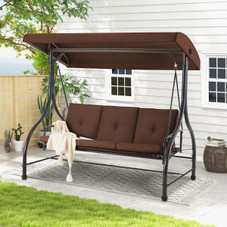 3-Seat Outdoor Swing Hammock with Adjustable Tilt Canopy product image