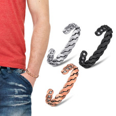 Adjustable Copper Twist Cuff Therapy Bracelet product image