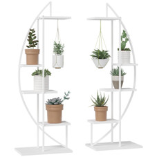 5-Tier Curved Metal Plant Stands (Set of 2) product image