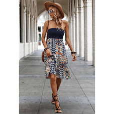 Women's Off-Shoulder Geo Floral Dress product image
