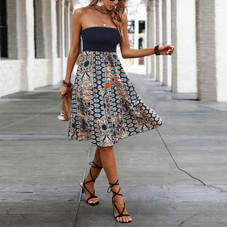 Women's Off-Shoulder Geo Floral Dress product image