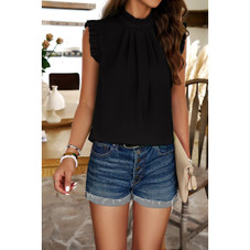 Women's Elegance in Ruffles Cap Sleeve Blouse product image
