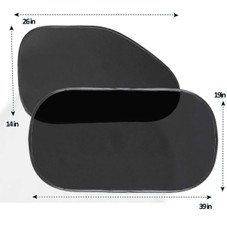 Zone Tech® 3-Piece Car Side And Rear Window Cling-on Sun Shades, SS0023 product image