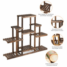 6-Tier Flower Wood Plant Stand Display Rack product image