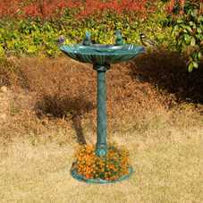 29-Inch Pedestal Bird Bath with Bird Figurines product image