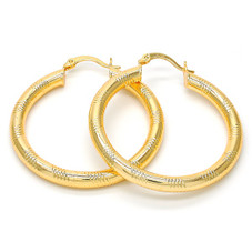 Gold Medium Hoop Earrings product image