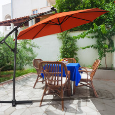 10-Foot 360-Degree Solar LED Patio Offset Umbrella product image