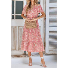 Women's Fluttering Dots Tiered Dress product image