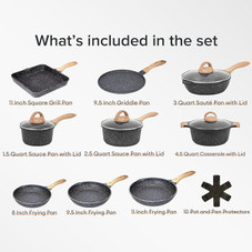 JEETEE Nonstick Cookware Set (23-Piece) product image