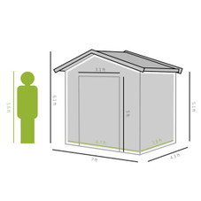 Outsunny® 7 x 4-Foot Outdoor Storage Shed product image