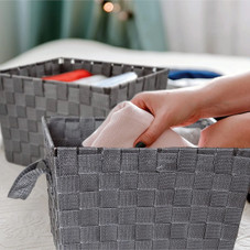 Brookstone® Woven Storage Organizer Basket with Handles (2-Pack) product image